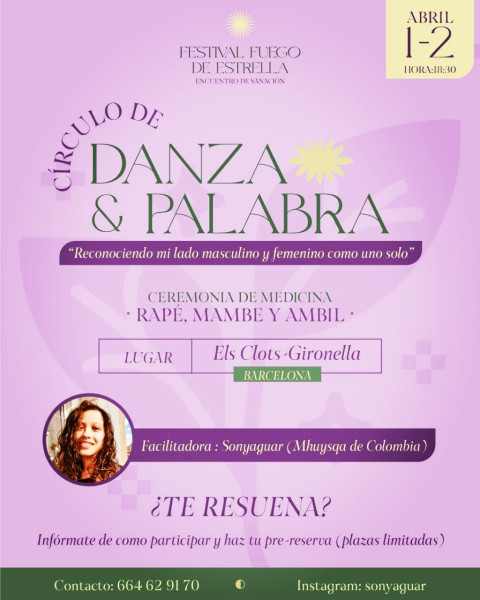 Ceremonia de Rapé, Mambe y Ambil. Danza tu palabra