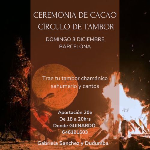 Ceremonia de cacao y círculo de tambor