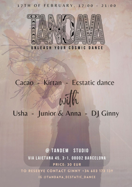 Tandava Ecstatic Dance con Usha, Anna & Junior y DJ Ginny