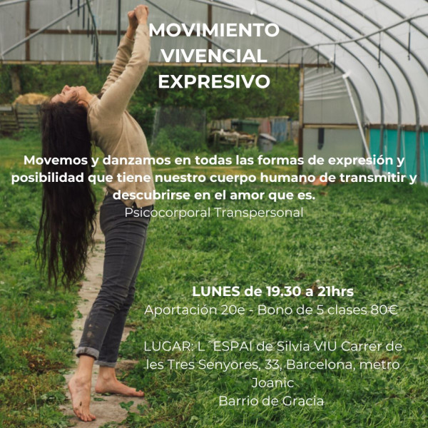 LUNES Movimiento Vivencial Expresivo - terapia psicocorporal transpersonal