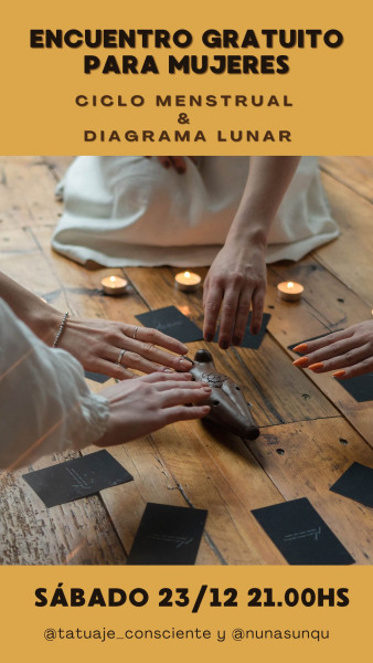 Encuentro gratuito para mujeres. Ciclo Menstrual y Diagrama Lunar