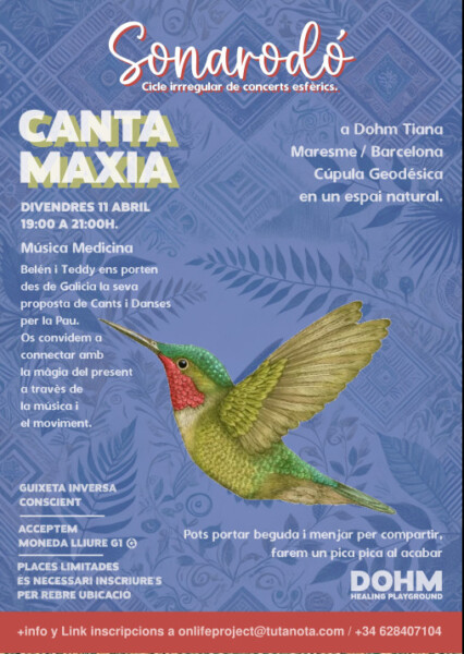 Canta Maxia, cantos medicina en dohm tiana