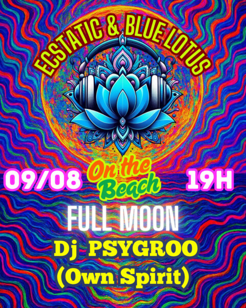 Ecstatic Blue Lotus Beach con Psygroo (Own Spirit)