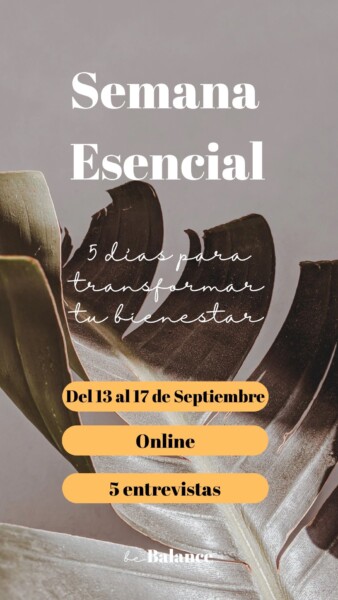 Taller online gratuito: Semana Esencial Bienestar