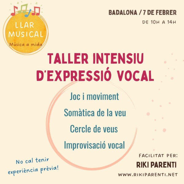 Taller de expresión vocal