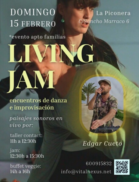 LIVING JAM con Edgar Cueto + taller + jam + buffet veggie