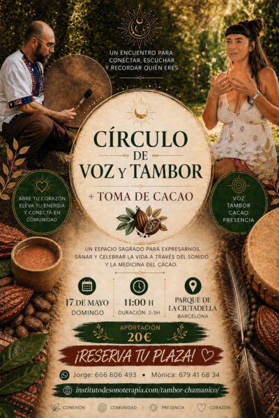 Círculo de Voz y Tambor + Toma de Cacao